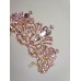 Стилна кристална корона за официални събития в розово и златно- Pink Queen
